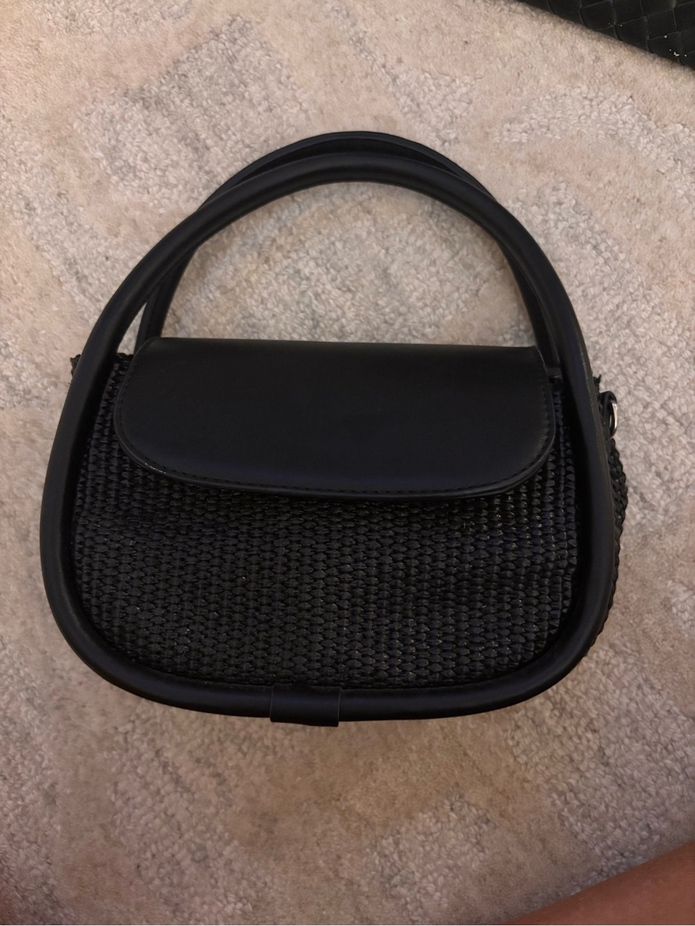 Anthropologie Black Woven Shoulder Bag